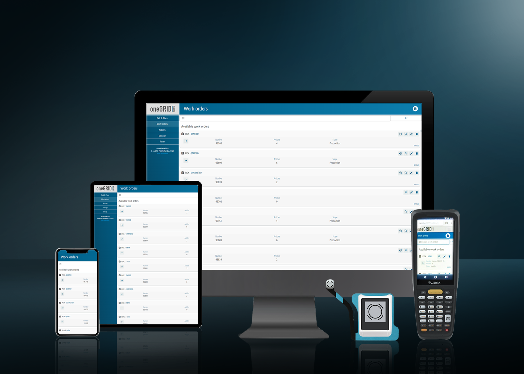 pick-by-light software oneGRID app